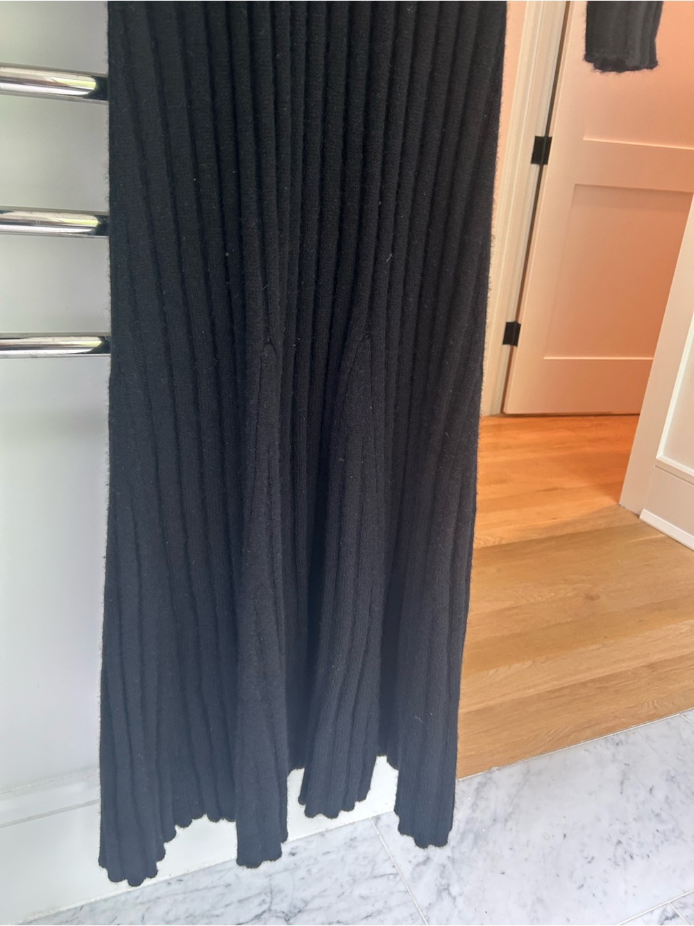Quince Mongolian Cashmere Wide-Rib Midi Dress - Picture 5 of 7
